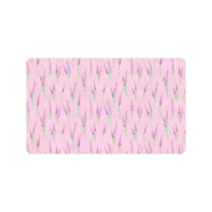 Lavender pattern pink background Doormat