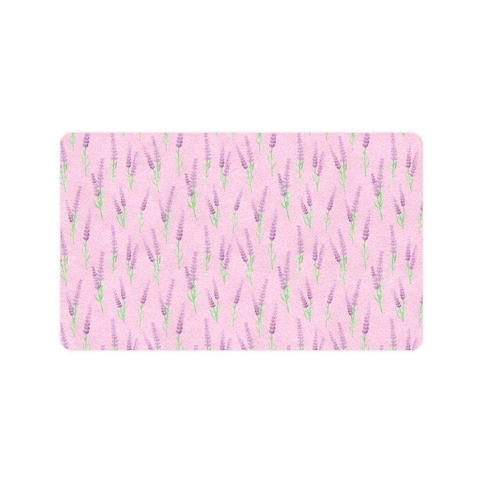 Lavender pattern pink background Doormat