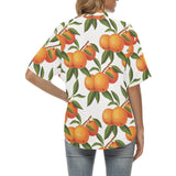 Oranges pattern background Women's All Over Print Hawaiian Shirt