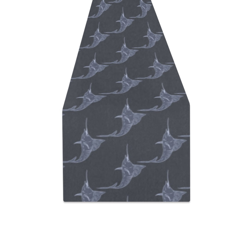 Swordfish Pattern Print Design 03 Table Runner