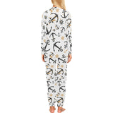 Anchors Rudders pattern Women's All Over Print Pajama Set