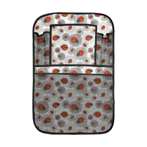 Ladybug Pattern Print Design 05 Car Seat Back Organizer
