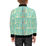 Giraffe Pattern Print Design 01 Kids' Boys' Girls' Bomber Jacket
