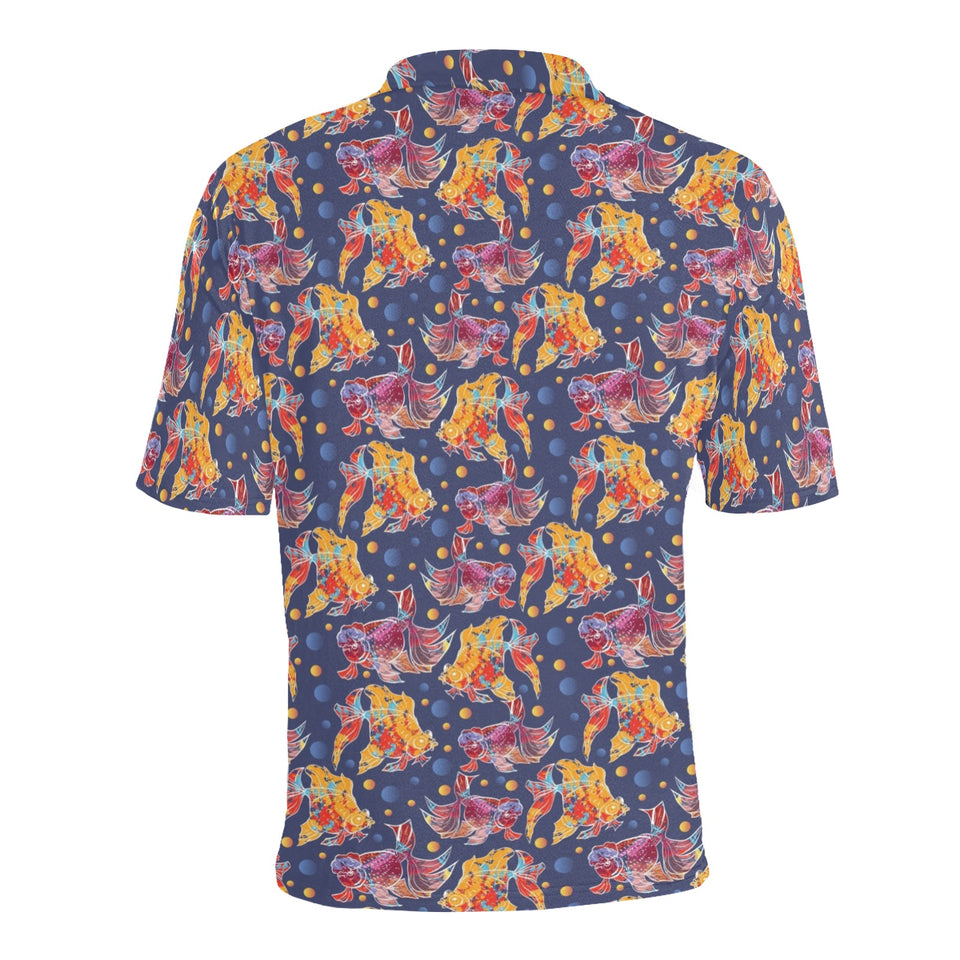 Goldfish Pattern Print Design 05 Men's All Over Print Polo Shirt