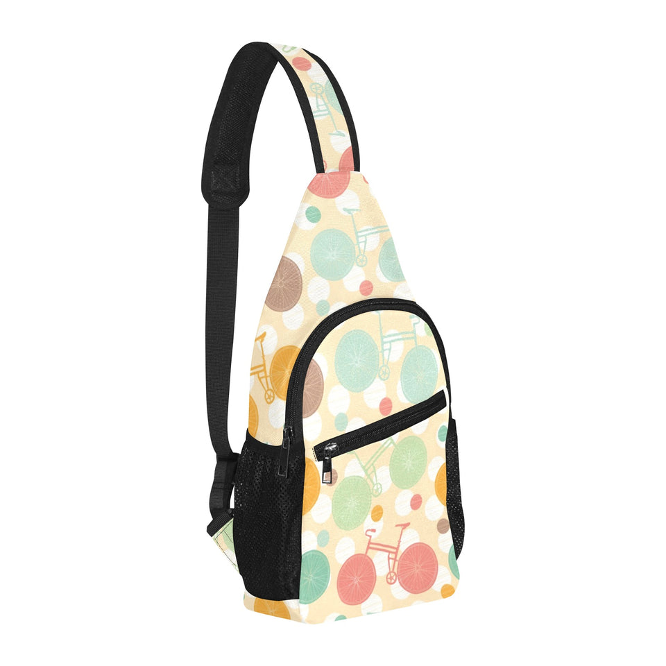 Bicycle Pattern Print Design 01 All Over Print Chest Bag