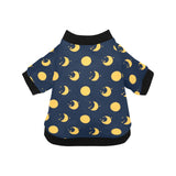 Moon star pattern All Over Print Pet Dog Round Neck Fuzzy Shirt