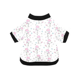 Cute poodle dog star pattern All Over Print Pet Dog Round Neck Fuzzy Shirt