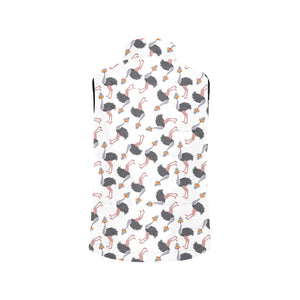 Ostrich Pattern Print Design 02 Men's Padded Vest