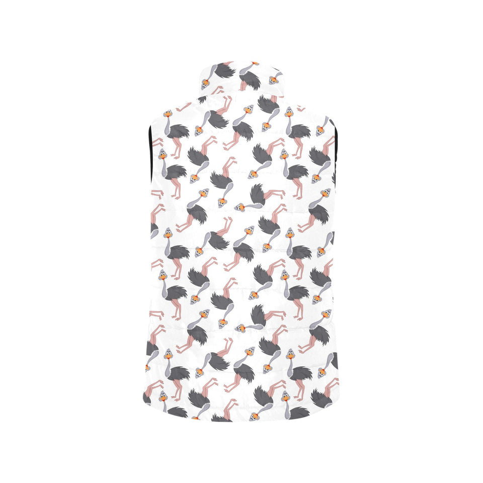 Ostrich Pattern Print Design 02 Men's Padded Vest