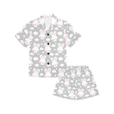 Rabbit cloud Pattern Kids' Boys' Girls' V-Neck Short Pajama Set