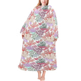 Coral Reef Pattern Print Design 03 Blanket Robe with Sleeves