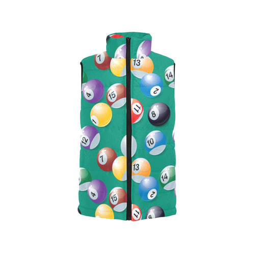 Billiard Ball Pattern Print Design 01 Men's Padded Vest