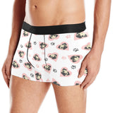 Cute pugs pink heart paw pattern Men's All Over Print Boxer Briefs Men's Underwear