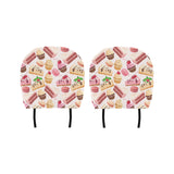 Cake cupcake sweets pattern Car Headrest Cover