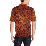 cacao beans tribal polynesian pattern Men's All Over Print Polo Shirt