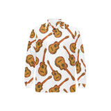 Paint Guitar Pattern Men's Long Sleeve Polo Shirt