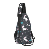 unicorn rainbows moon clound star pattern All Over Print Chest Bag