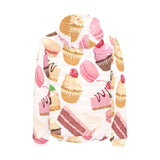 Cake cupcake sweets pattern Men's Padded Hooded Jacket