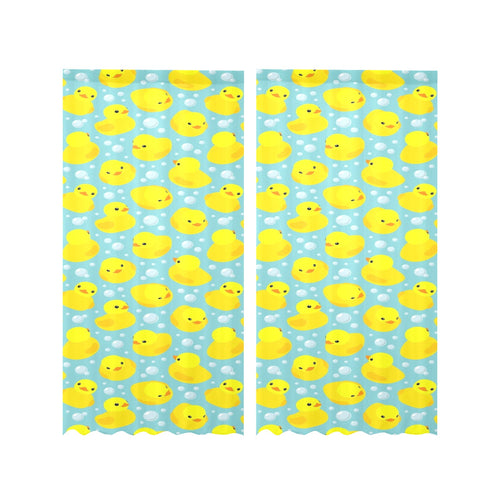 Duck Pattern Print Design 03 Gauze Curtain
