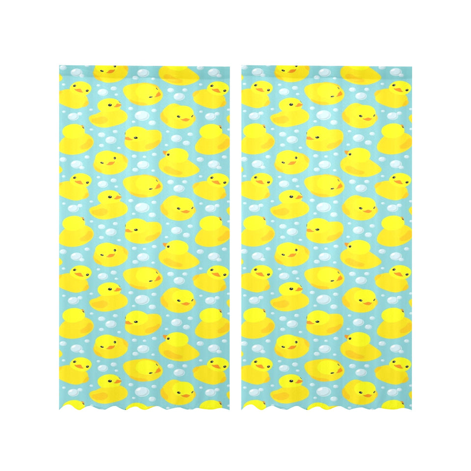 Duck Pattern Print Design 03 Gauze Curtain