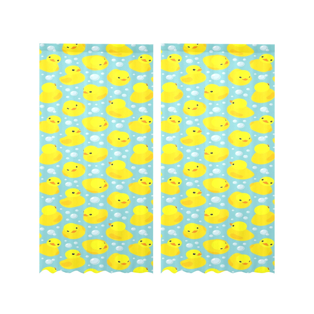 Duck Pattern Print Design 03 Gauze Curtain