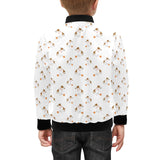 Jack Russel Pattern Print Design 05 Kids' Boys' Girls' Bomber Jacket