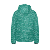 Math Pattern Print Design 01 Kids' Boys' Girls' Padded Hooded Jacket
