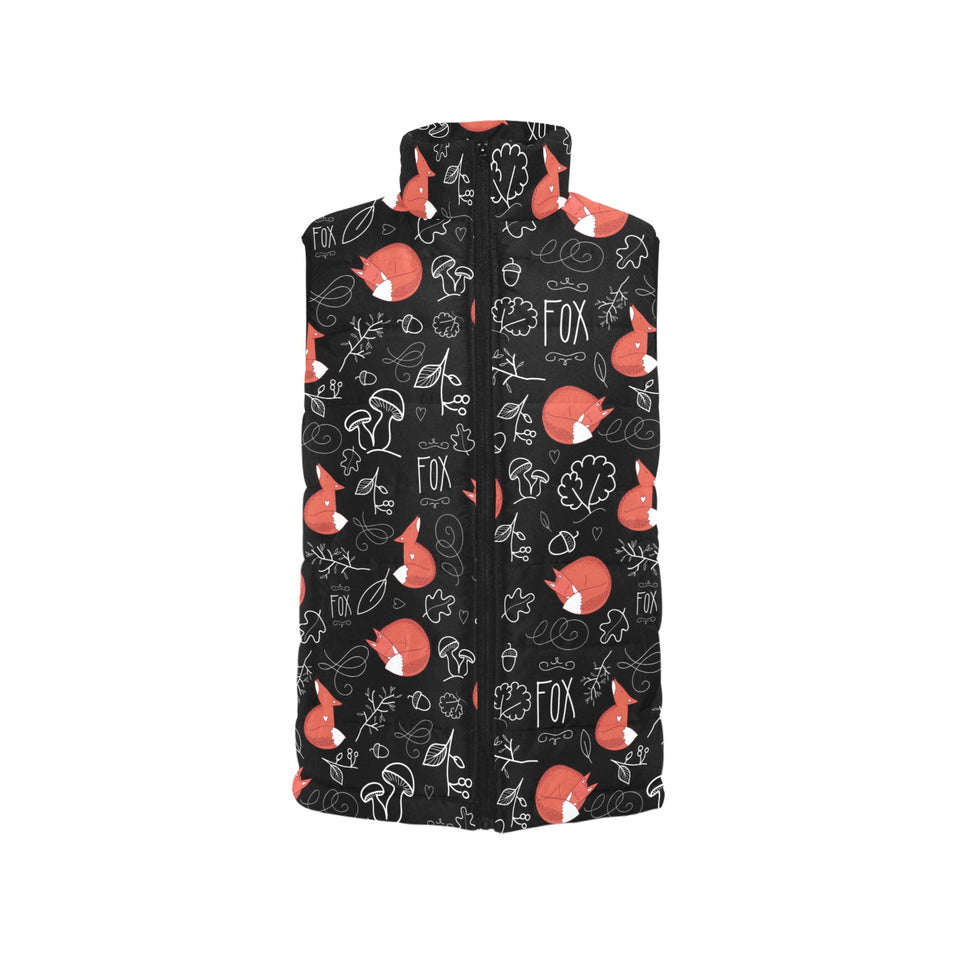 fox sleeping fox pattern Women's Padded Vest