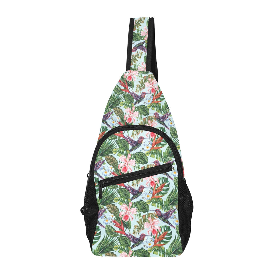 Hummingbird Pattern Print Design 05 All Over Print Chest Bag