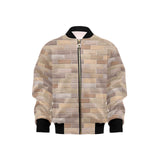 Brick Printed Pattern Print Design 01 Kids' Boys' Girls' Bomber Jacket