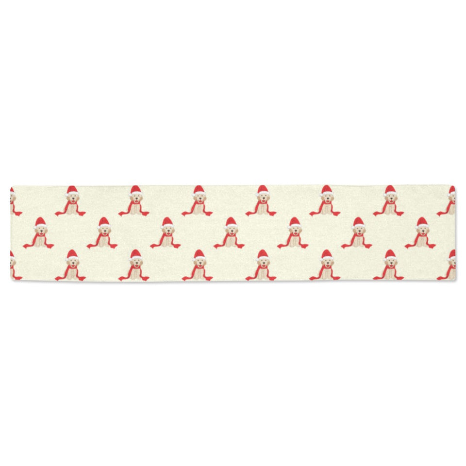 Golden Retriever Pattern Print Design 01 Table Runner