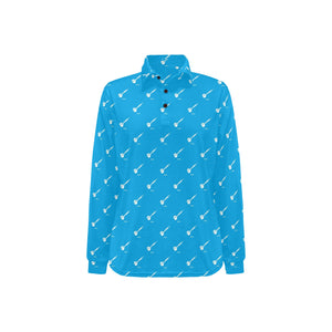 Darts Pattern Print Design 05 Women's Long Sleeve Polo Shirt
