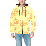Cheese design pattern Men's Padded Hooded Jacket