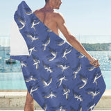 Seagull Pattern Print Design 03 Beach Towel