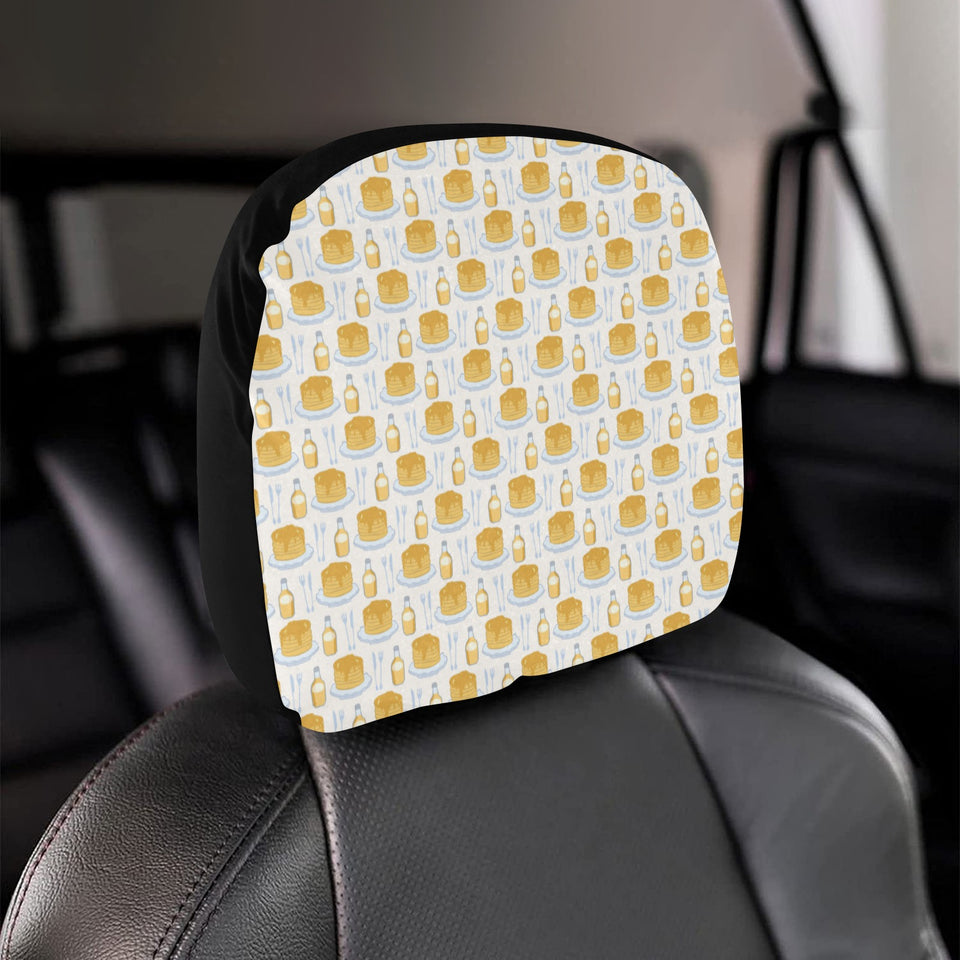 Pancake Pattern Print Design 05 Car Headrest Cover