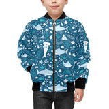 Cute shark pattern Kids' Boys' Girls' Bomber Jacket