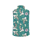 Koi Fish Carp Fish lotus pattern Women's Padded Vest