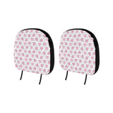 Pig Pattern Print Design 03 Car Headrest Cover