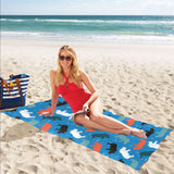 Colorful rhino pattern Beach Towel