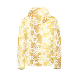 Gold grape pattern Kids' Boys' Girls' Padded Hooded Jacket
