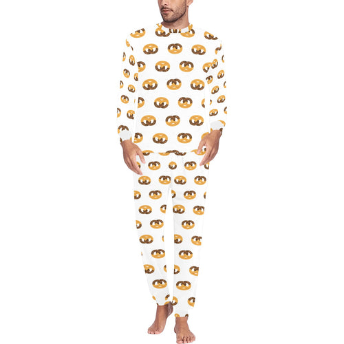 Pretzels Pattern Print Design 02 Men's All Over Print Pajama