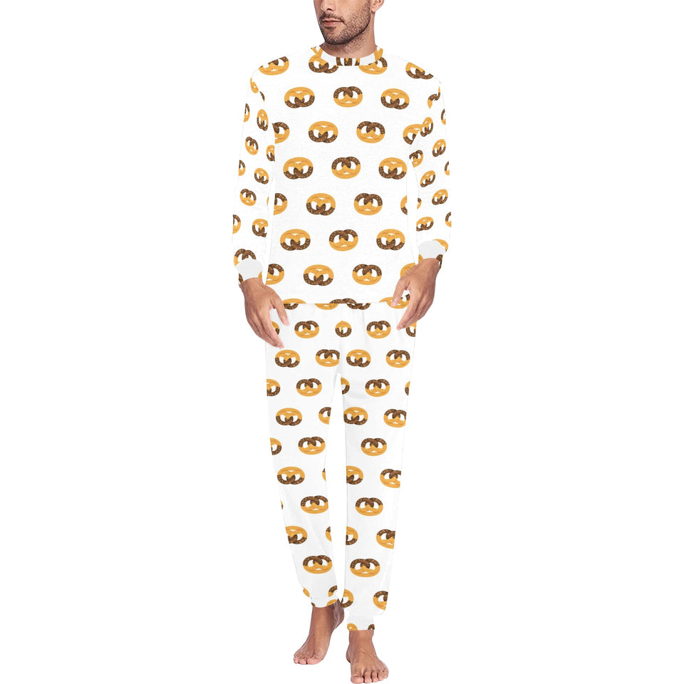 Pretzels Pattern Print Design 02 Men's All Over Print Pajama