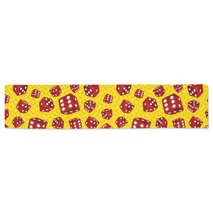 Dice Pattern Print Design 04 Table Runner