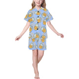 Beer pattern Kids' Boys' Girls' V-Neck Short Pajama Set