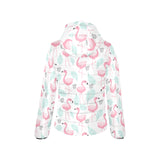 Cute flamingo pattern Women's Padded Hooded Jacket