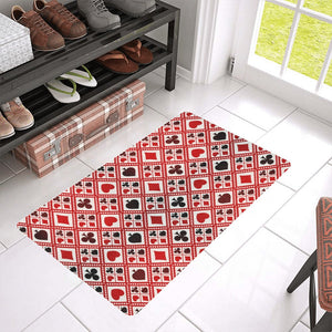 Casino Cards Suits Pattern Print Design 03 Doormat
