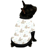 Cute Rhino pattern background All Over Print Pet Dog Round Neck Fuzzy Shirt