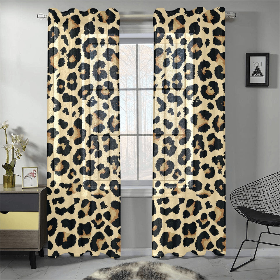 Leopard print design pattern Gauze Curtain