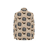 Beagle pattern Women's Long Sleeve Polo Shirt