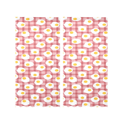 Fried Eggs Pattern Print Design 03 Gauze Curtain